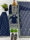 Tew Heavy Faux Georgette With Heavy Embroidery Sequence Work Top With Sharara Dupatta Wholesalers In Delhi